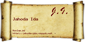 Jahoda Ida névjegykártya